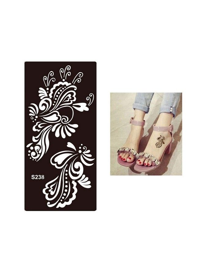 ivana's مجموعة قوالب تاتو الحناء لليد والجسم والأصابع والوجه - فن الحناء المؤقت للفتيات والنساء تصميم Niv183 - Image 1