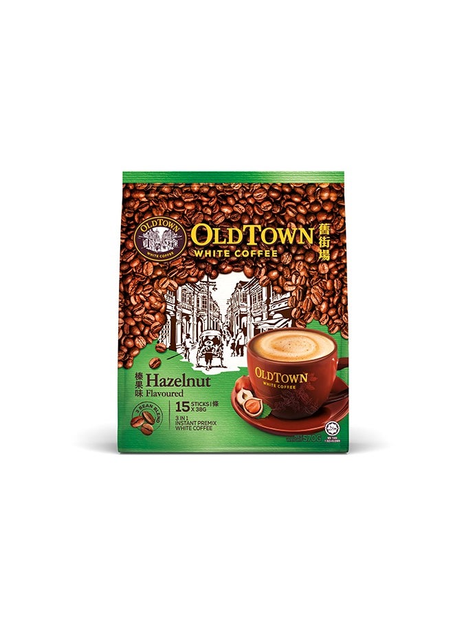 Old Town OLDTOWN 3 in 1 Hazelnuts Taste White Coffee Imported From Malaysia (38g x 15)  - Image 1