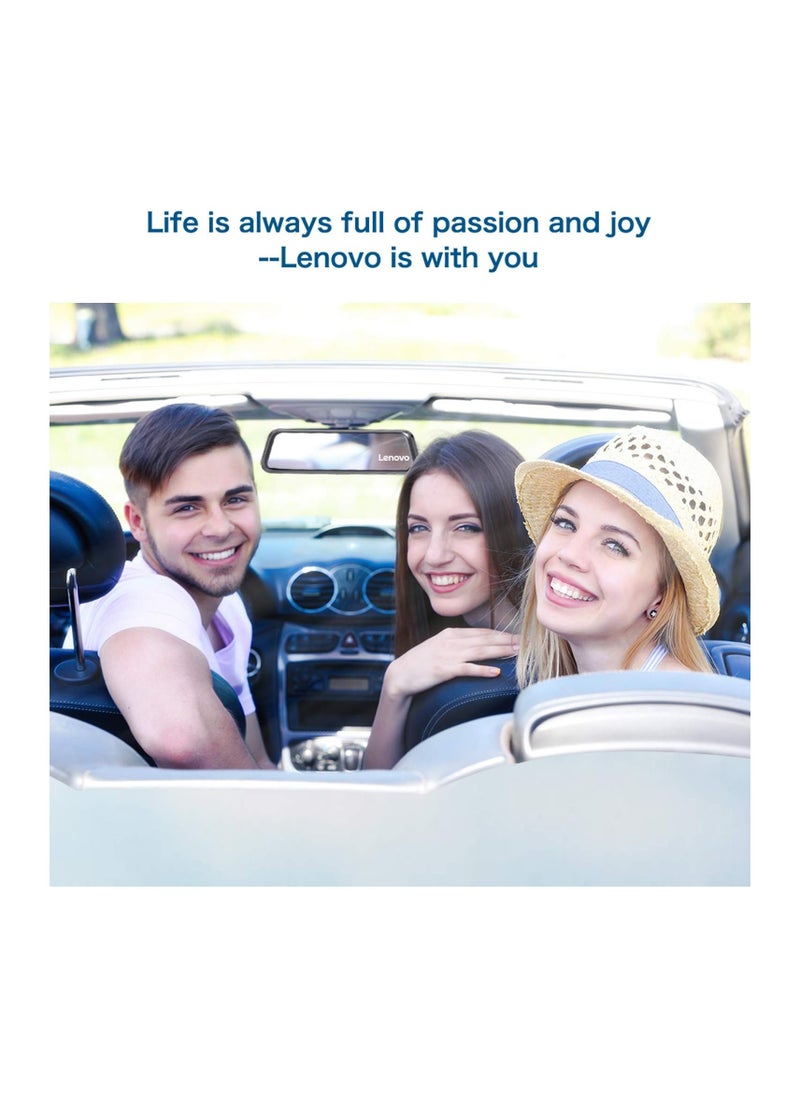 Lenovo Lenovo Mirror Dash Cam, Backup Camera 9.66 Inch Mirror Dash Screen, 1080P Cam Touch Full Screen Rearview Front and Rear Dual Lens, Waterproof Full HD Camera Touch Screen HR06A  - Image 5