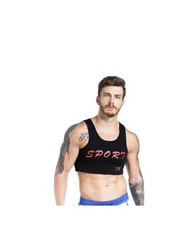 Men's Neoprene Brace Vest Chest Support Strap Protective Gear Fitness Sports Injury Prevention and Recovery (L)