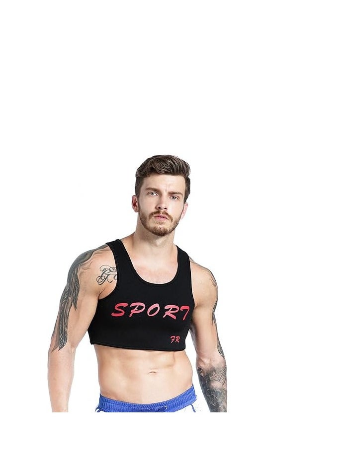 Generic - Men's Neoprene Brace Vest Chest Support Strap Protective Gear Fitness Sports Injury Prevention and Recovery (L) - Image 1