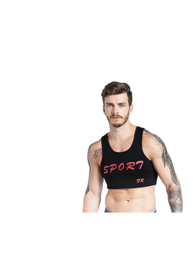 Generic - Men's Neoprene Brace Vest Chest Support Strap Protective Gear Fitness Sports Injury Prevention and Recovery (L) - Image 1