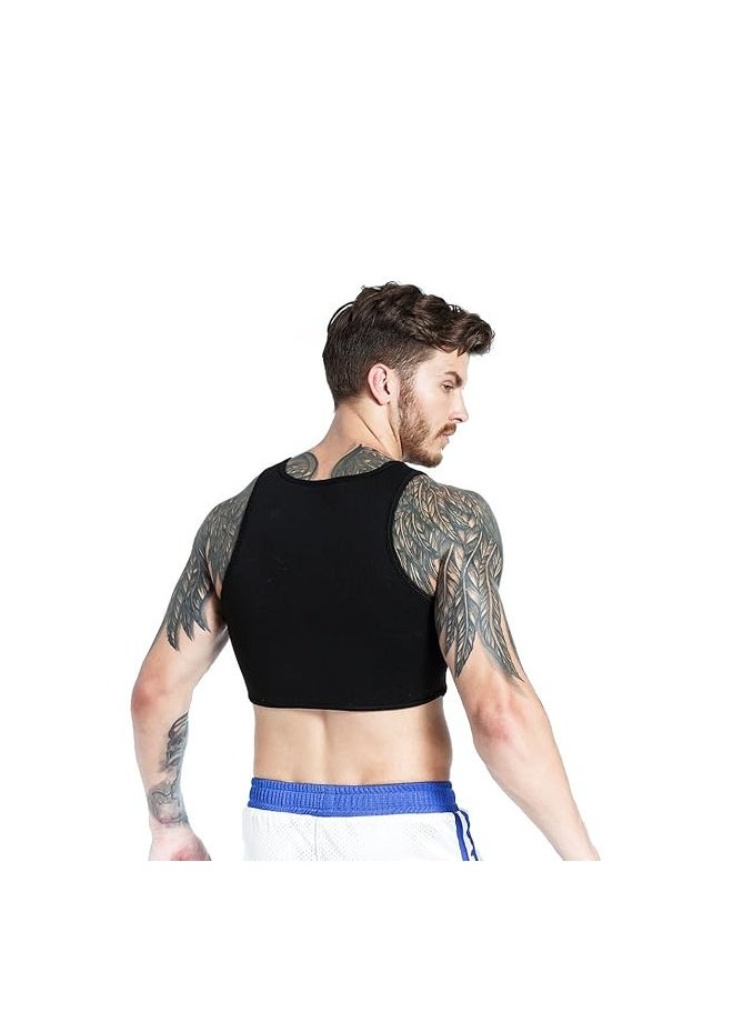 Generic - Men's Neoprene Brace Vest Chest Support Strap Protective Gear Fitness Sports Injury Prevention and Recovery (L) - Image 1