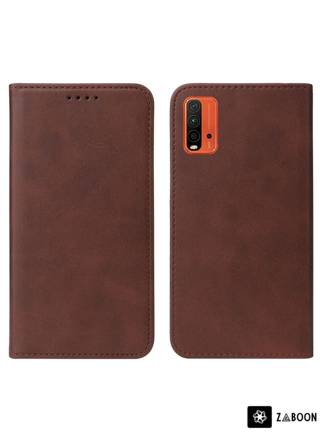 Zaboon حافظة واقية لهاتف شاومي ريدمي 9 باور الهند مع إغلاق مغناطيسي من الجلد - Image 2