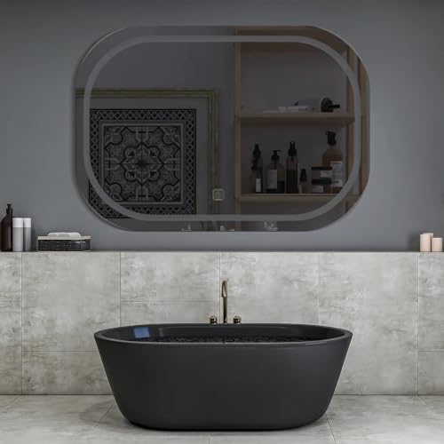 Quality Glass Bathroom LED Mirror with Touch Sensor, 3 Light Effects, Glass, Rectangular LED-59 (18 x 24 Inch) - Image 3