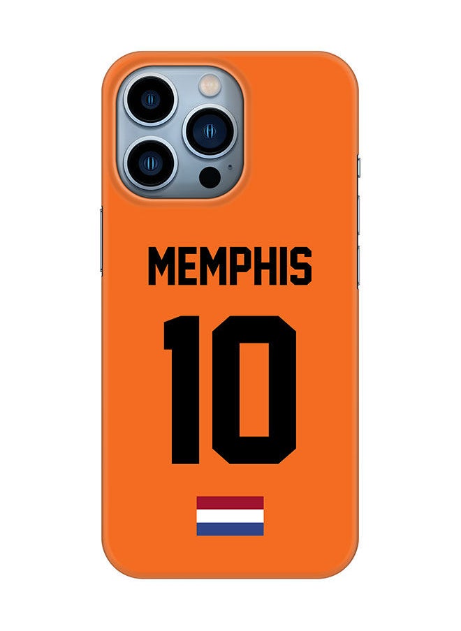 Stylizedd - Slim Cover for Apple iPhone 14 Pro Case Snap Classic Series Mobile Cover Hard PC Shield Matte Finish Print -Netherlands-Player-Memphis - Image 1
