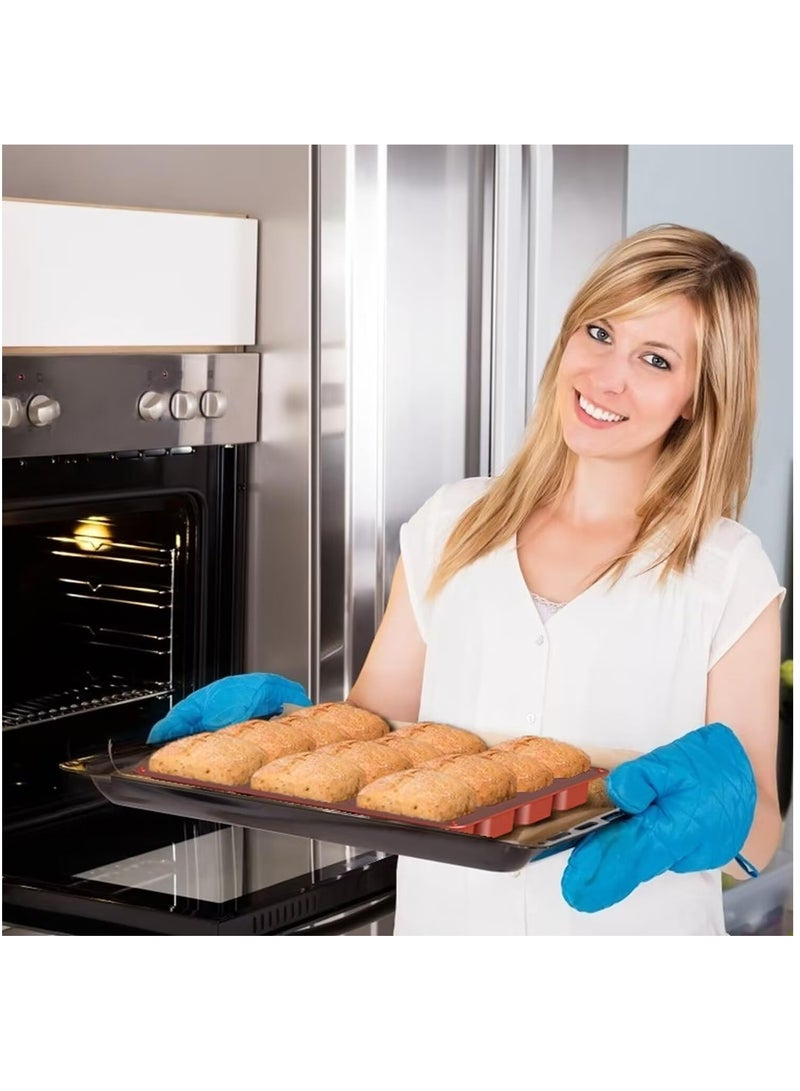 Oasisgalore Silicone 12 Square Soap Cake Aromatherapy DIY Mooncake Wax Sheet Baking Kit Rabbit Cookies - Image 5