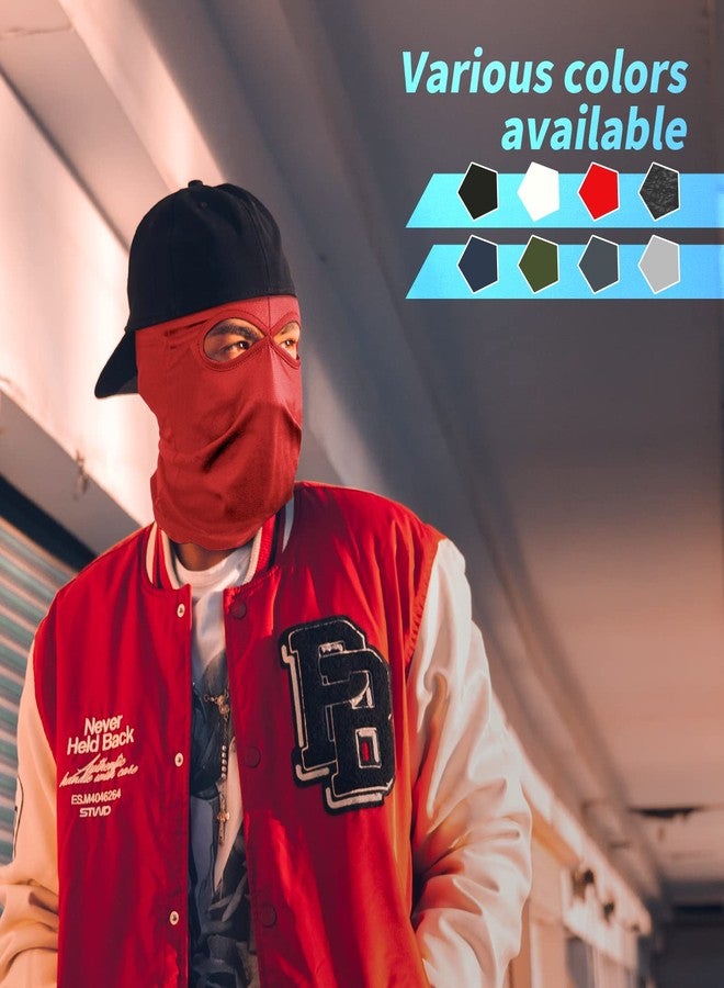 YESLIFE Red Ski Mask, Balaclava Face Mask for Men and Women, Boys and Girls – Cosplay Costume Accessory for Halloween Party - Image 2