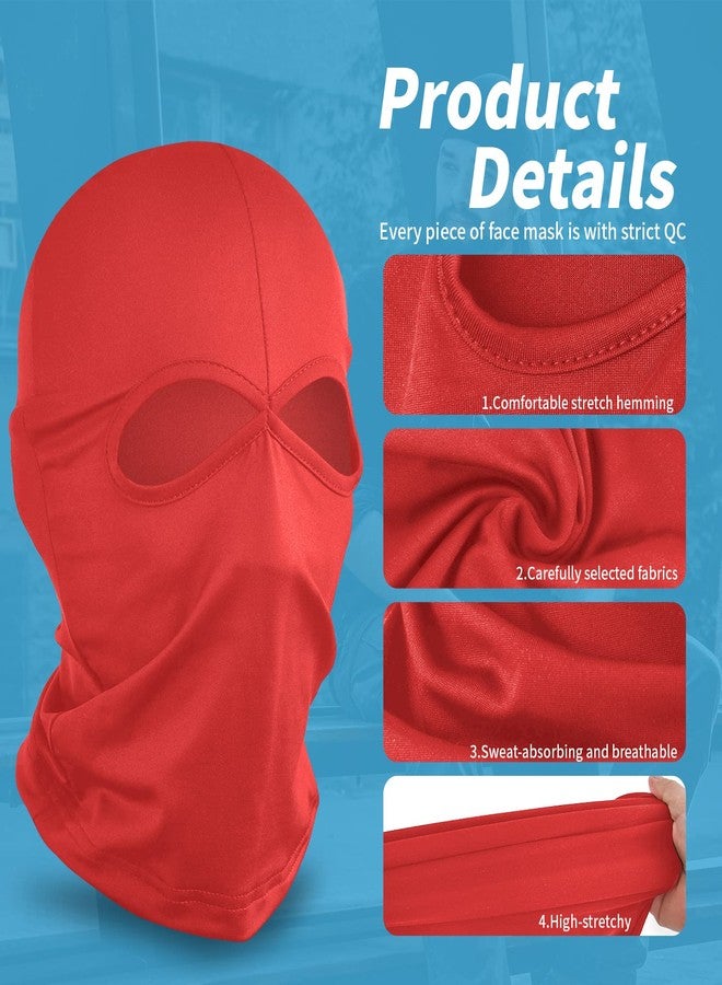YESLIFE Red Ski Mask, Balaclava Face Mask for Men and Women, Boys and Girls – Cosplay Costume Accessory for Halloween Party - Image 4