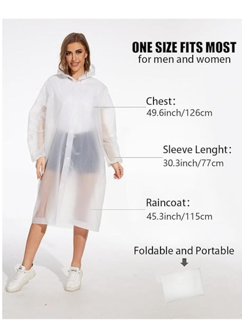KCDMBUE 5-Pack Disposable Rain Ponchos for Adults, Waterproof Raincoats with Hood for Men and Women  - Image 4