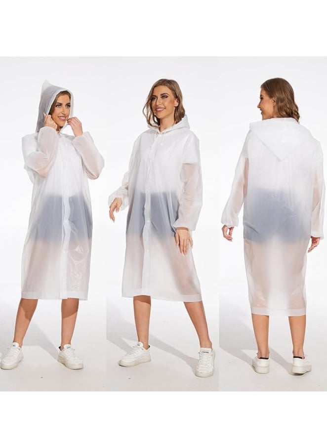 KCDMBUE 5-Pack Disposable Rain Ponchos for Adults, Waterproof Raincoats with Hood for Men and Women  - Image 3