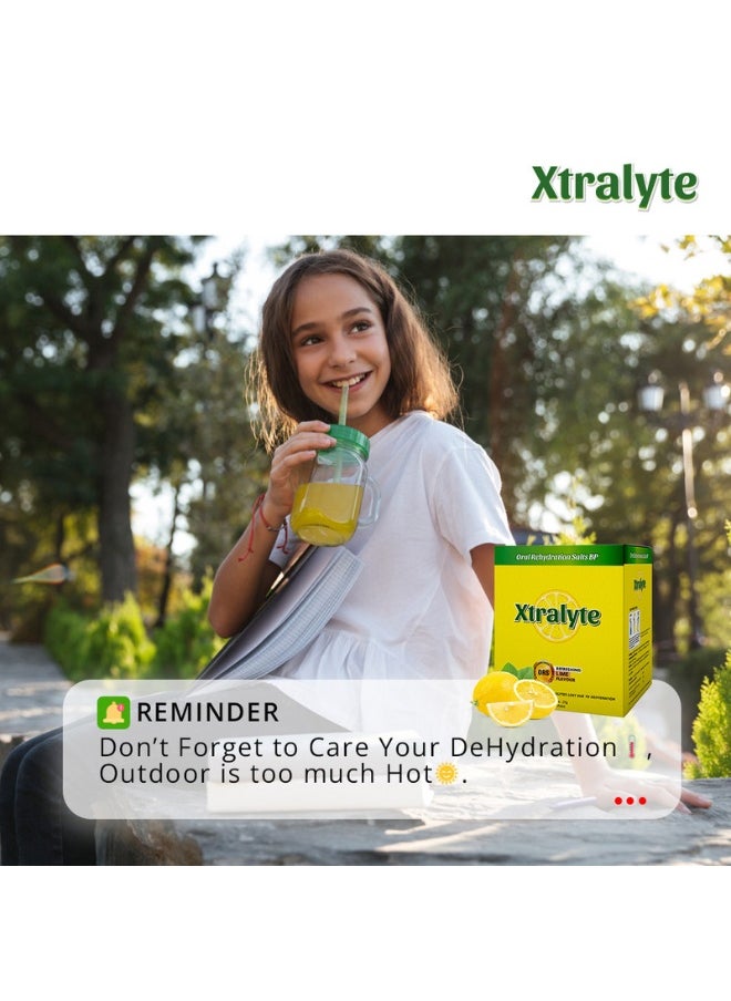 Xtralyte ORS Oral Rehydration Salt 10 Sachets 21G Lime Electrolyte Powder  - Image 3