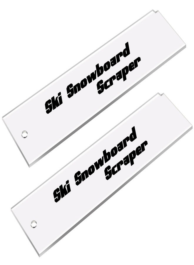 Shupakul 2 Pcs Snowboard Wax Plastic Scraper- Ski Wax Scraper- Ski Snowboard Plastic Scraper for Removing the Extra Cooled Wax (9 x 2.2 Inch) - Image 1