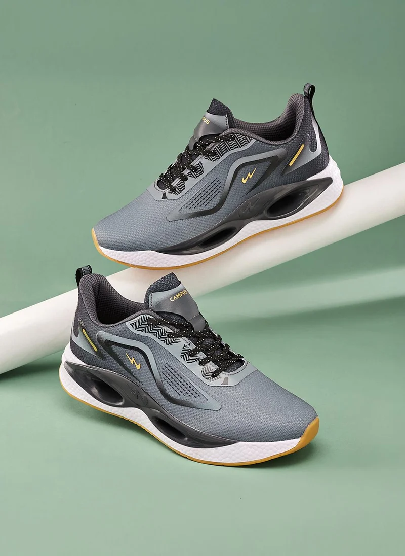 CAMPUS Men Rodri Bubble Yoga Max Lace-Up Running Shoes-Grey