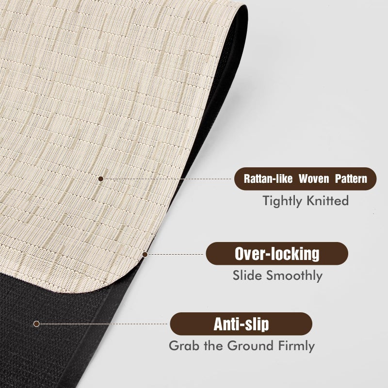 Blvornl Office Chair Mat for Hardwood Floor, 36" x 48" Desk Chair Mat for Hard Wood and Tile Floor, Large Anti-Slip Hard Floor Protector Rolling Chair Mat, PVC Mat Desk Rug for Office, Light Brown - Image 3