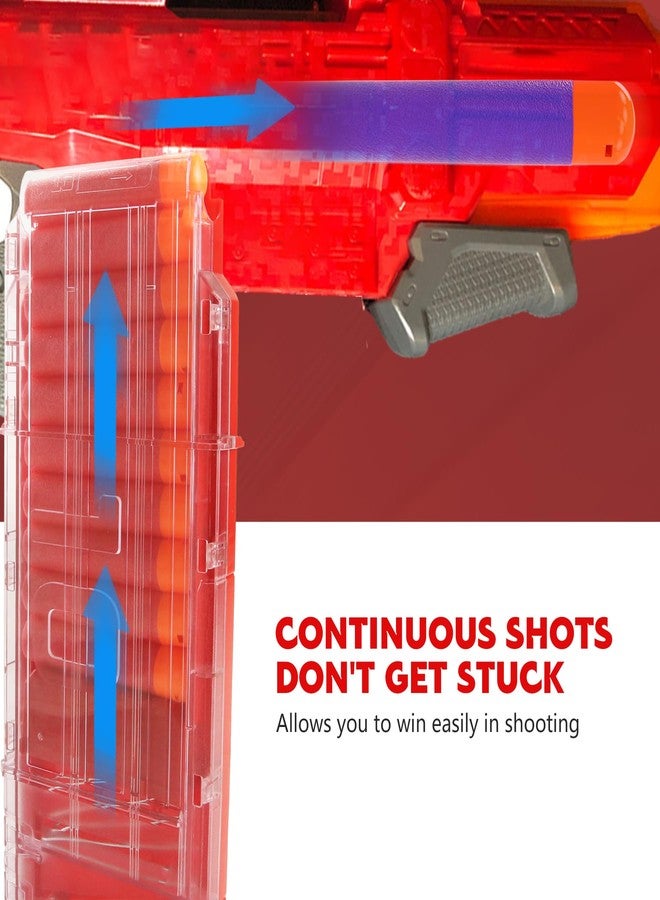 EKIND 10 Darts Clips Compatible for Nerf Mega Motostryke Blaster - Quick Reload Soft Dart Ammo Clips (Red) - Image 3