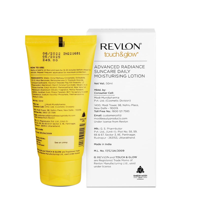 Revlon Revlon Touch Glow Advanced Radiance Sun Care Daily Moisturizing Lotion Spf 30 Contains Aloe Vera Fucogel VitaminsE C B5 Prevents tanning black spots Premature aging  - Image 3