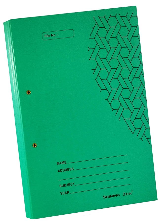 Shining Zon Cobra Clip Spring File Card Board File Folder for Documents Files for certificates and documents (Pack of 12 Green) - Image 1