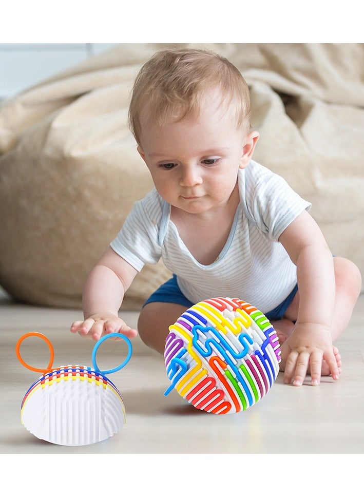 هالامودو لوح كرات ملتوية حسي - تصميم منقسم مع 16 حبل مطاطي لتخفيف التوتر وتحسين التركيز والتطور المعرفي - Image 2