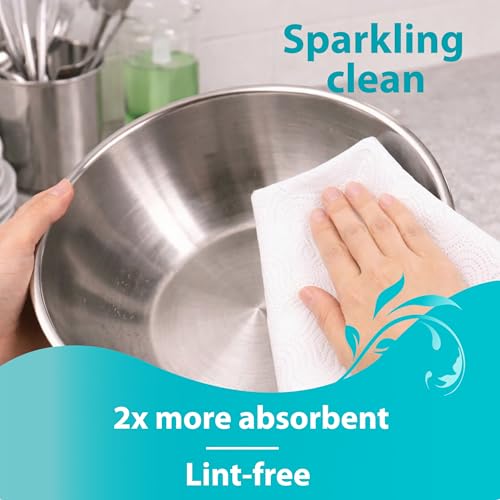 Origami 2 Ply 2 in 1 Kitchen Tissue Paper Roll | Tough, Super Absorbent & Food Safe Tissues for Spotless Cleaning | Ideal for Multi Purpose Use (60 Pulls Per Roll, 120 Sheets) - Image 4