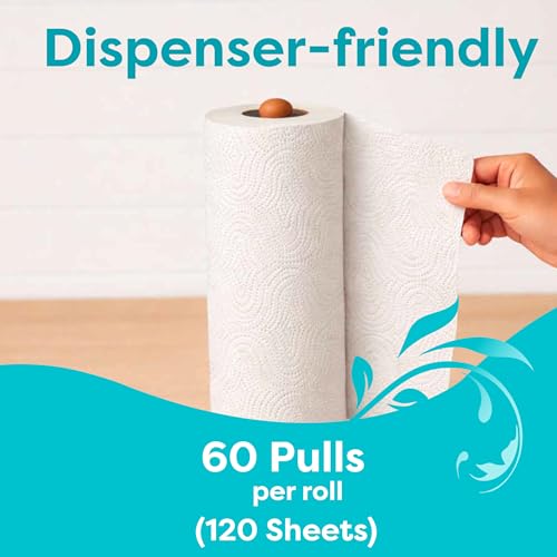 Origami 2 Ply 2 in 1 Kitchen Tissue Paper Roll | Tough, Super Absorbent & Food Safe Tissues for Spotless Cleaning | Ideal for Multi Purpose Use (60 Pulls Per Roll, 120 Sheets) - Image 3
