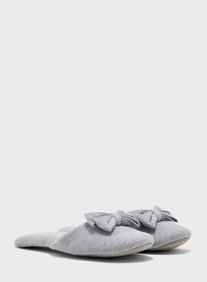 Ginger Bow Slippers