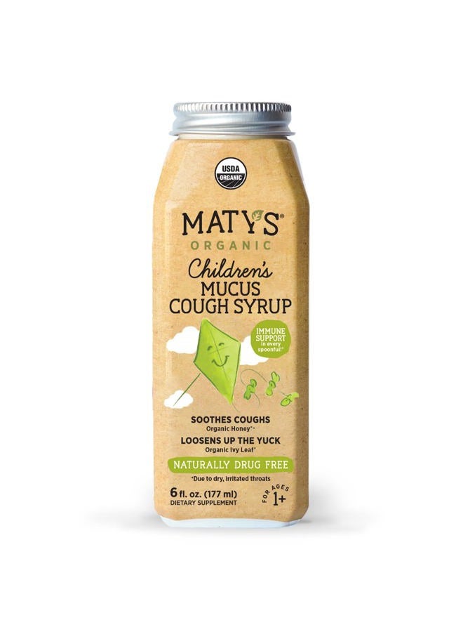 Matys Maty's Organic Children's Mucus Cough Syrup 6 Fl Oz Thins Mucus w/Ginger, Thyme - Image 1