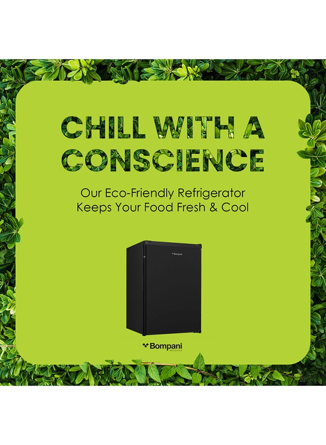 Bompani 78 Litter Single Door Refrigerator - Defrost Fridge Freezer With Smart Sensor And Humidity Control With 1 Year Full And 5 Year Compressor Warranty 78 L BR110N Black - Image 3