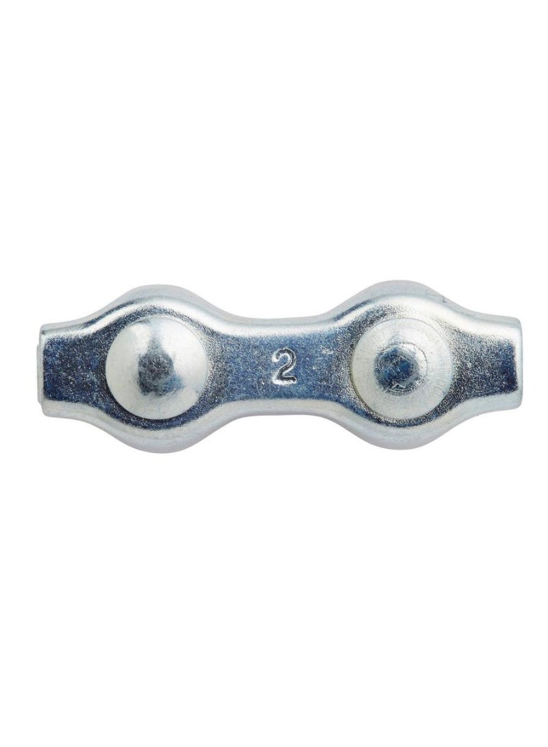 ACE Diall Duplex Zinc-Plated Steel Wire Rope Clamp Pack 90 x 2mm 2Pcs