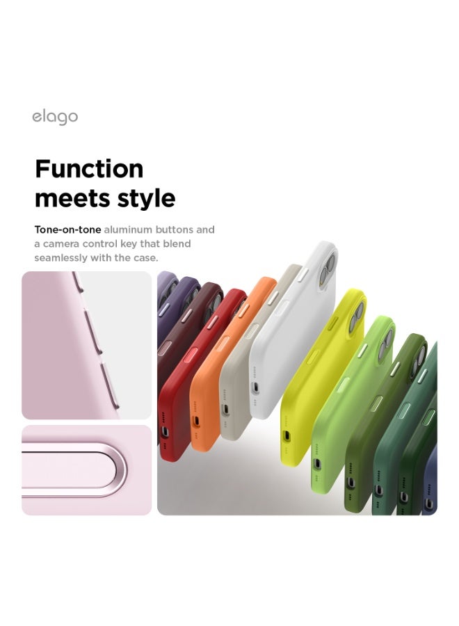 Elago Magnetic Liquid Silicone for iPhone 17 case cover [Camera Control Button Cover] compatible with MagSafe Shockproof - Light Lilac - Image 4
