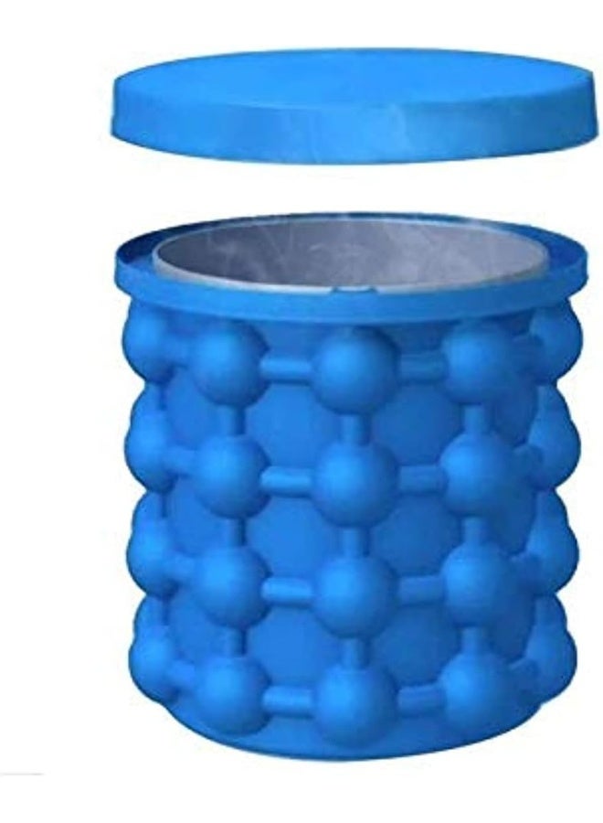 Silicone Ice Cube Maker Genie By Primex - Space Saving Ice Cube Mold With Revolutionary Design - Nontoxic Easy Release Ice Bucket With Airtight Lid For Odorless Ice Cubes Magic Ice Wizard Gift - Image 1