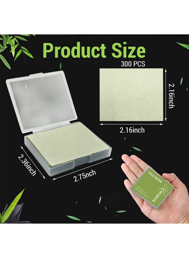 maycreate ® 300Pcs Blotting Paper For Oily Skin Face Oil Blotting Paper Sheets Portable Natural Green Tea Carbon Linen Tissues Facial Oil-Absorbing Paper For Oily Skin For Men And Women - Image 2