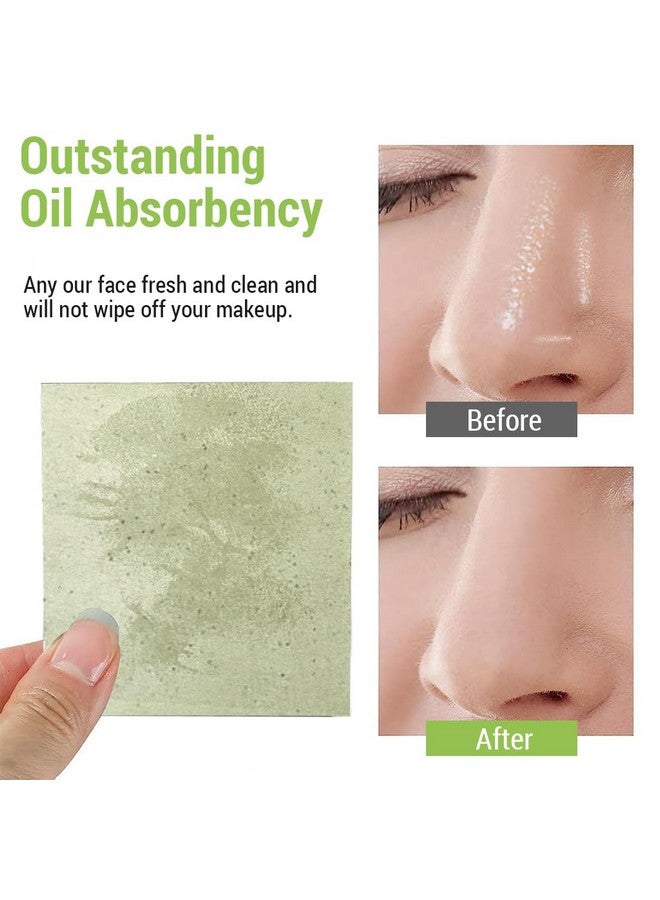 maycreate ® 300Pcs Blotting Paper For Oily Skin Face Oil Blotting Paper Sheets Portable Natural Green Tea Carbon Linen Tissues Facial Oil-Absorbing Paper For Oily Skin For Men And Women - Image 4