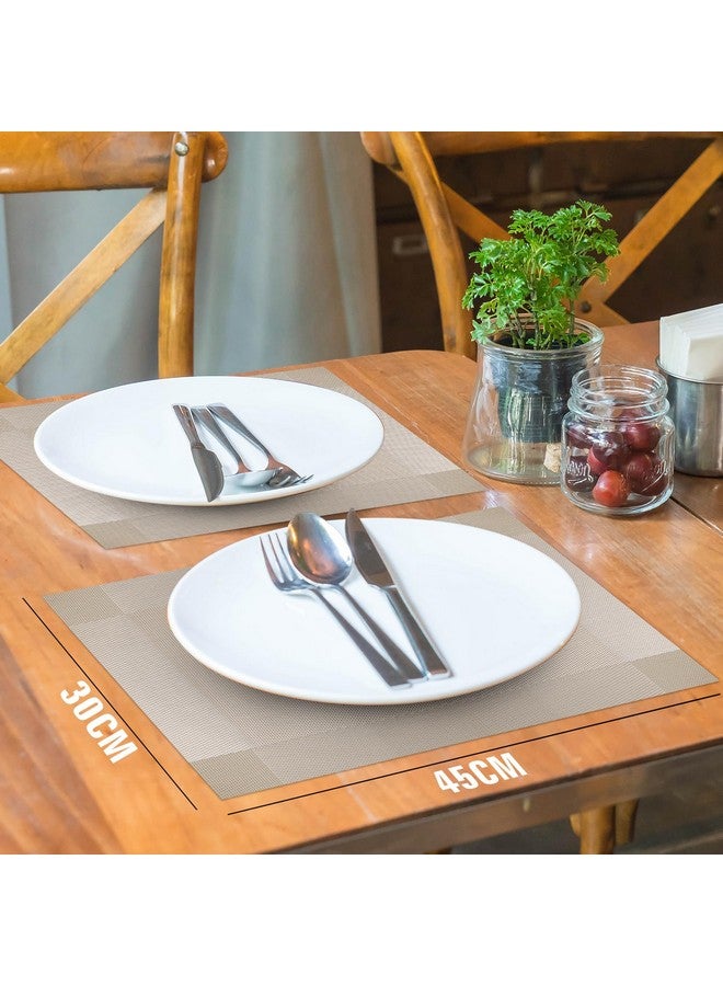 iBELL Table Mats for Kitchen Dining, 6 Piece Set, Heat-Resistant, Reusable, Anti-Skid, Washable (IBLTM108GLD) - Image 5