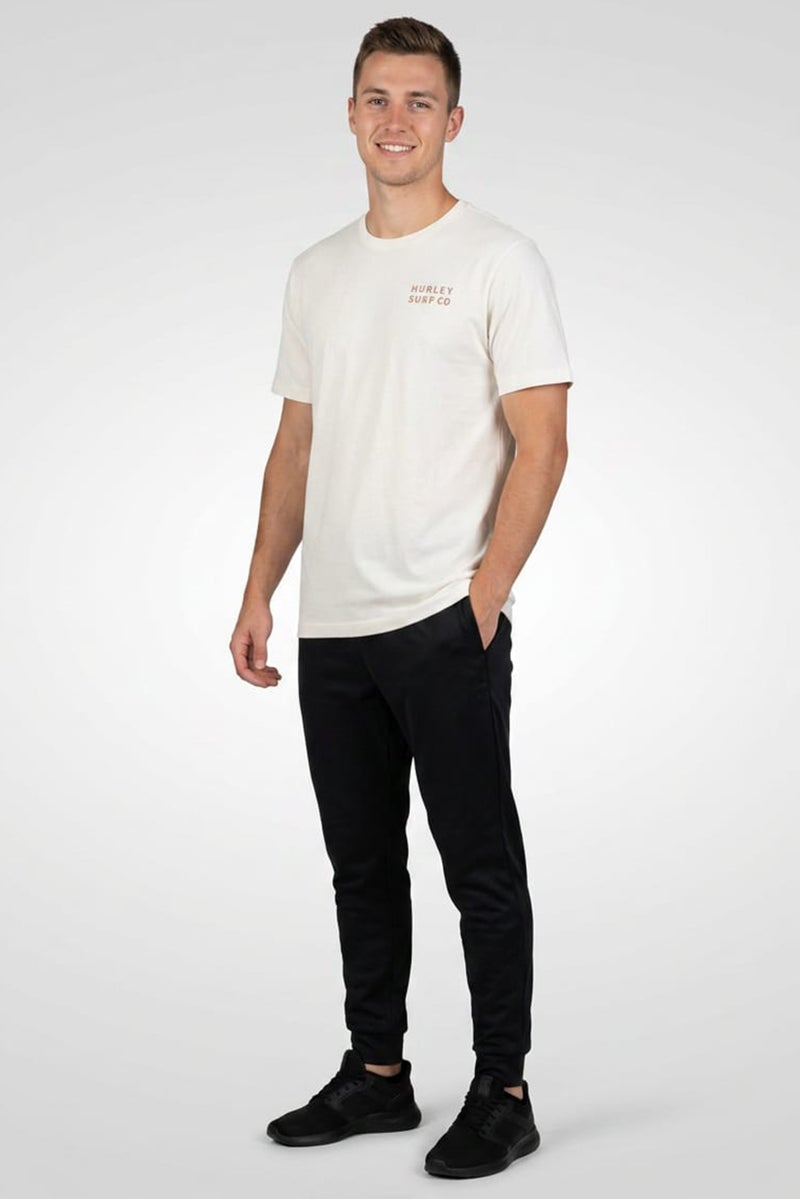 Hurley Men Sportswear Fit Short Sleeve Outdoor T-Shirt, White - Image 5