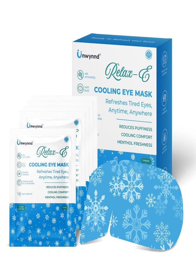 Unwynnd Self Cooling Eye Mask | Cooling Gel Eye Mask for Sleeping & Puffy Eyes | Cold Compress Gel Pads for Tired Eyes, Migraine Relief & Soothing Eye Care | Pack of 5 - Image 1