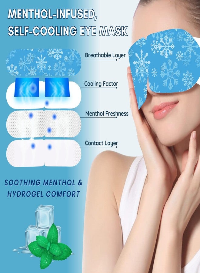 Unwynnd Self Cooling Eye Mask | Cooling Gel Eye Mask for Sleeping & Puffy Eyes | Cold Compress Gel Pads for Tired Eyes, Migraine Relief & Soothing Eye Care | Pack of 5 - Image 3
