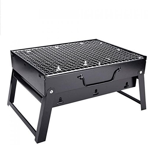 siddhmurti Mini Charcoal Barbecue Grill TandoorFoldable Portable Carbon Steel Black - Image 4