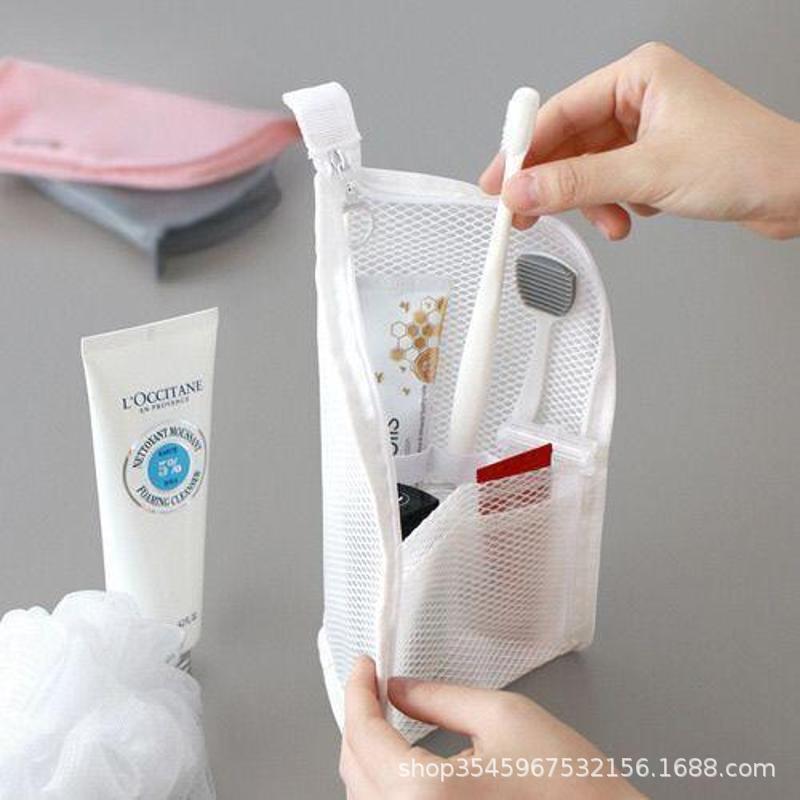 Waterproof Toiletry Bag: 1 Piece Powder Thickened Mesh Portable Travel Organizer - Enhanced Durability Visible Ventilated Storage for Business Trip Outdoor Bathroom Oral Care Makeup - Image 4