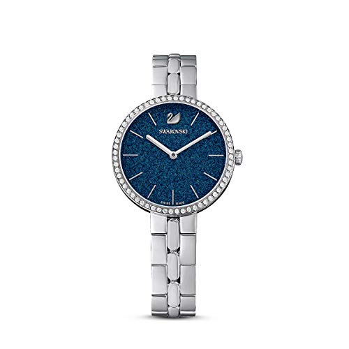 Swarovski Cosmopolitan Watch, Metal Bracelet, Sparkling Blue Face, Stainless Steel Band, Swiss Made - Image 1