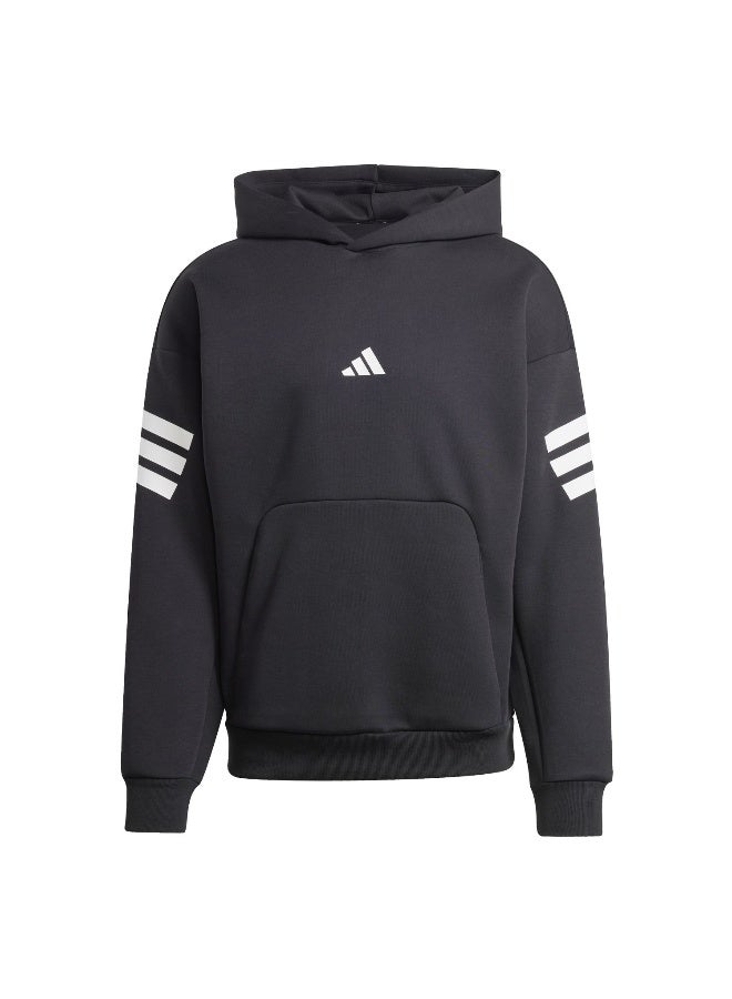 Adidas M Fi 3S Hd Black Training Sweatshirts For Men XS - Image 1