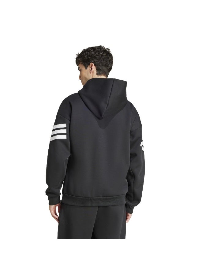 Adidas M Fi 3S Hd Black Training Sweatshirts For Men XS - Image 3