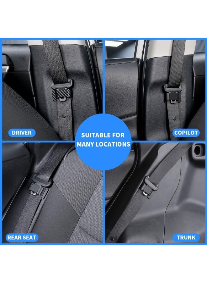 SYOSI Seat Belt Organizer Clip, ABS Seat Belt Stabilizer Seat Belt Anchor Car Interior Seat Belt Trim (Fiber Pattern, 4 Pcs)  - Image 3
