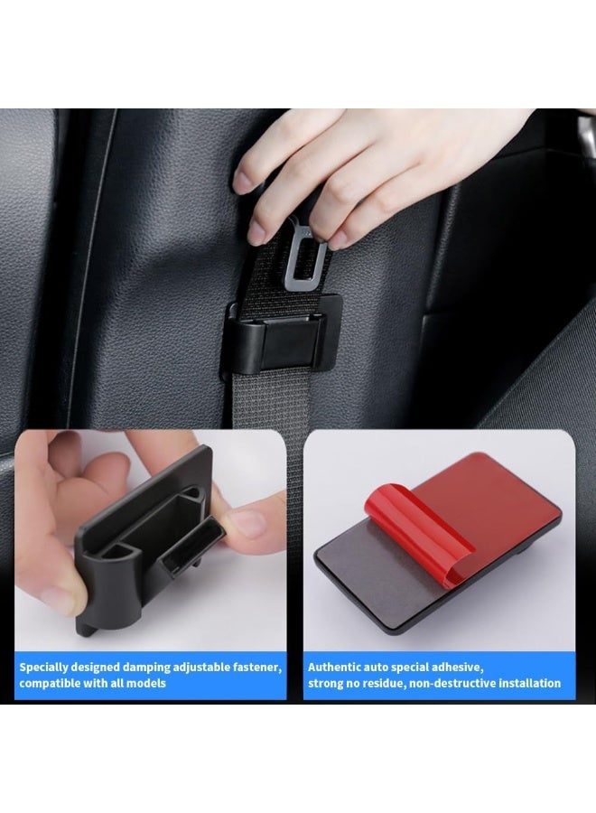 SYOSI Seat Belt Organizer Clip, ABS Seat Belt Stabilizer Seat Belt Anchor Car Interior Seat Belt Trim (Fiber Pattern, 4 Pcs)  - Image 4