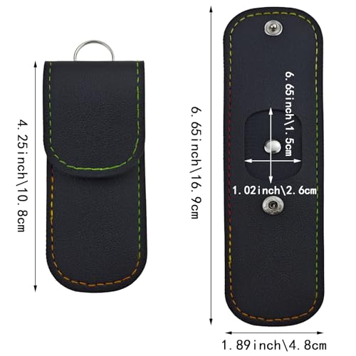Capiant 2 PACK Small Nail Clippers Travel Case Leather (Empty Case), Professional Nail Clipper Case Leather, Travel Nail Clippers Storage Bag, Home & Travel Essentials, Manicure Kit Storage, black - Image 2
