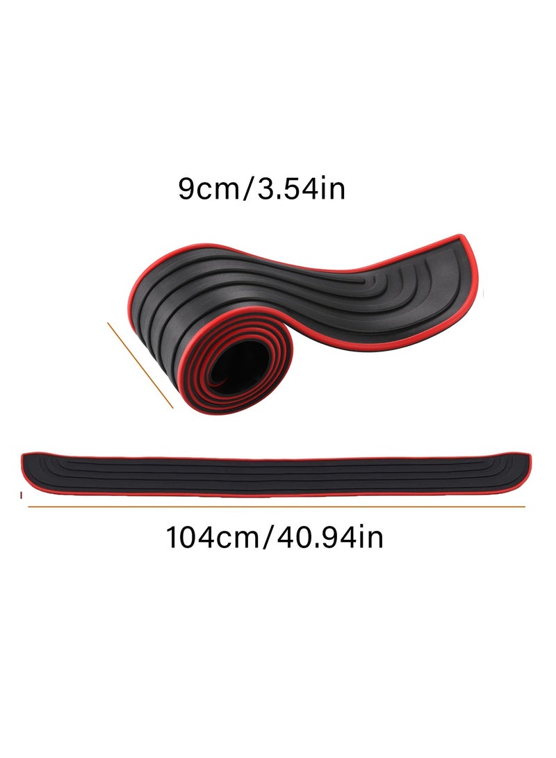GNAFOTU Car Rear Bumper Protector,Universal Anti-scratch Rear Bumper Protector Strip Suitable for Car Pickup SUV Truck (Red, 104 x19 cm) - Image 4