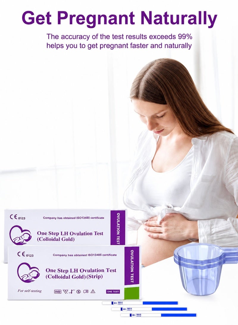 DIAGNOS 50 Ovulation Test Strips, Home Test Kit, Results in 15 Minutes - Image 2