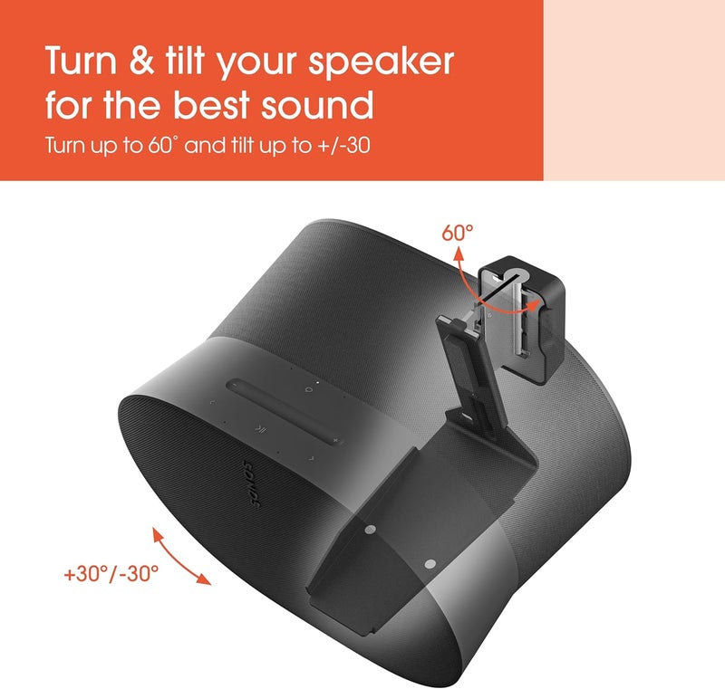 فوجيلز حامل حائط مكبر الصوت Vogel's SWM 4131 لـ Sonos ERA 300 بوزن أقصى 5 كجم (لون أسود) - Image 3