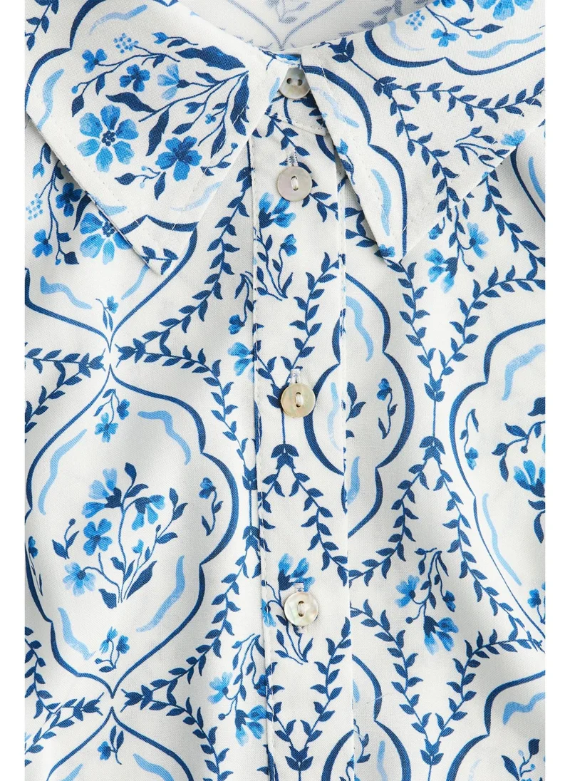 اتش اند ام Tie-belt shirt dress