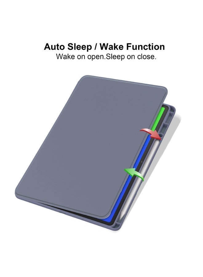 Case for Lenovo Idea Tab Pro 12.7 inch (2025) TB373FU TB375FC Tablet Leather Case with Auto Sleep/Wake, 360 Rotation Stand Clear Acrylic Back Cover with Pencil Holder - Image 2